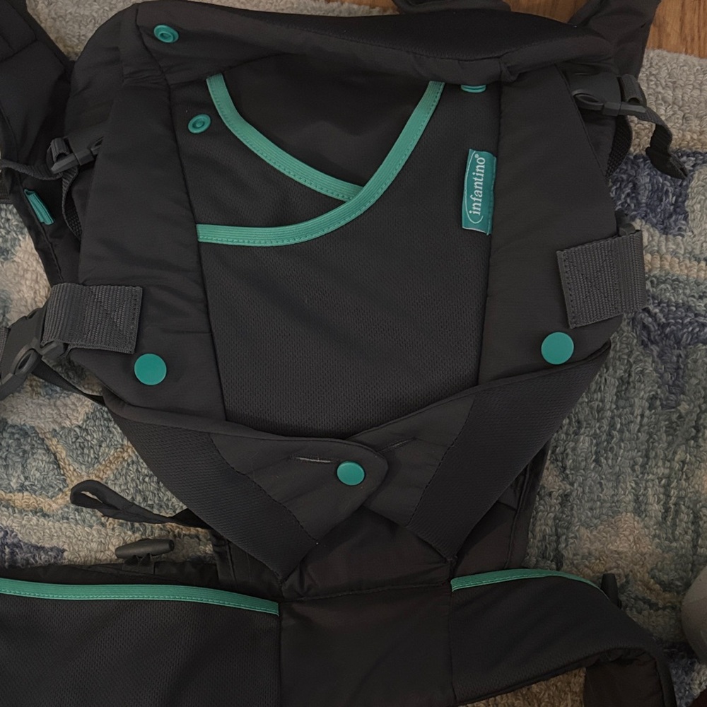 Infantino Charcoal and Aqua Kids One Piece